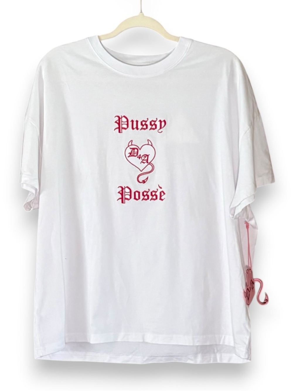Dyspnea X Abrand Posse Embroidered Tee NWT Size Small Oversized Novelty